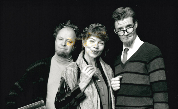 Arkivbild på Helge Skoog, Iwa Boman och Lennart R Svensson.