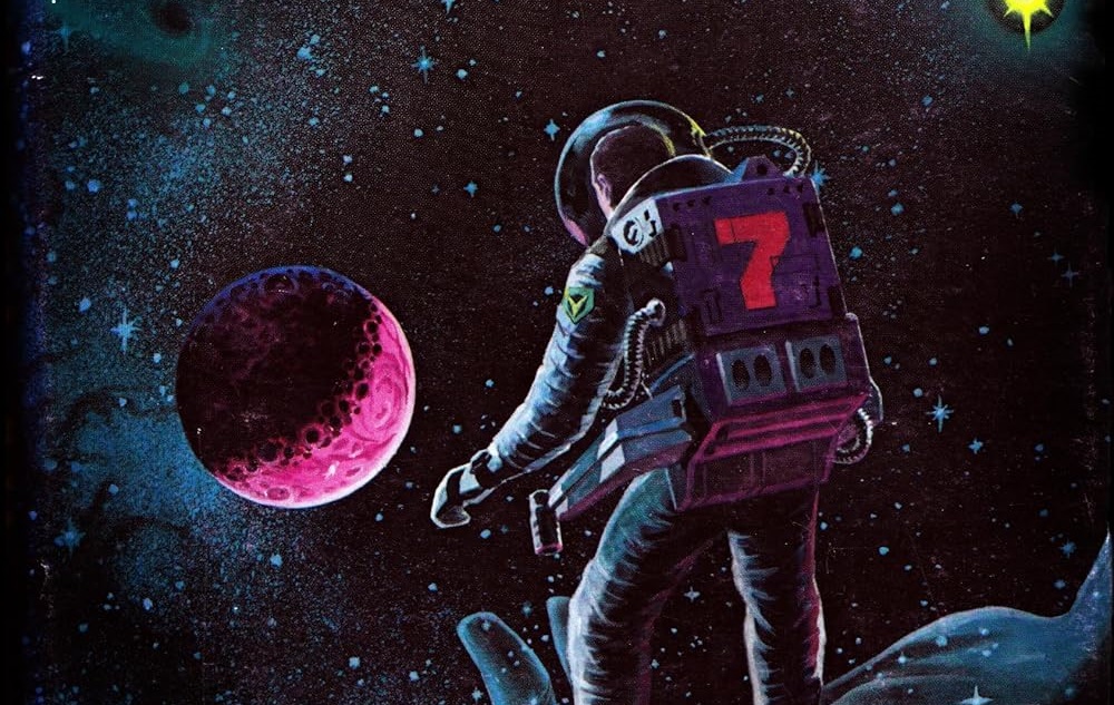 Animerad bild med en astronaut i rymden.