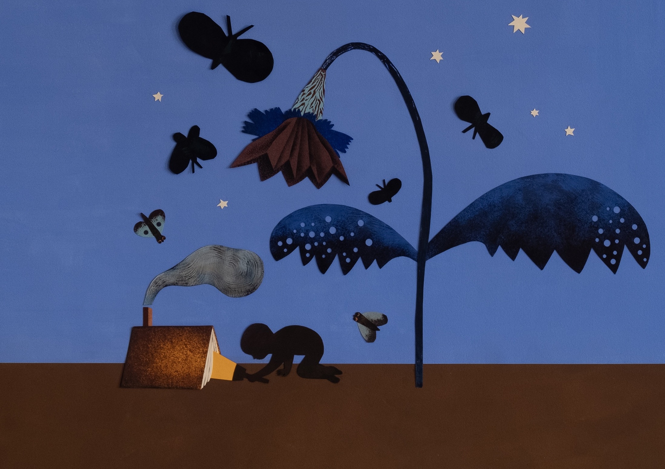En drömlik illustration av Clara Dackenberg, där naturens små detaljer förvandlas till en magisk berättelse för stora och små.