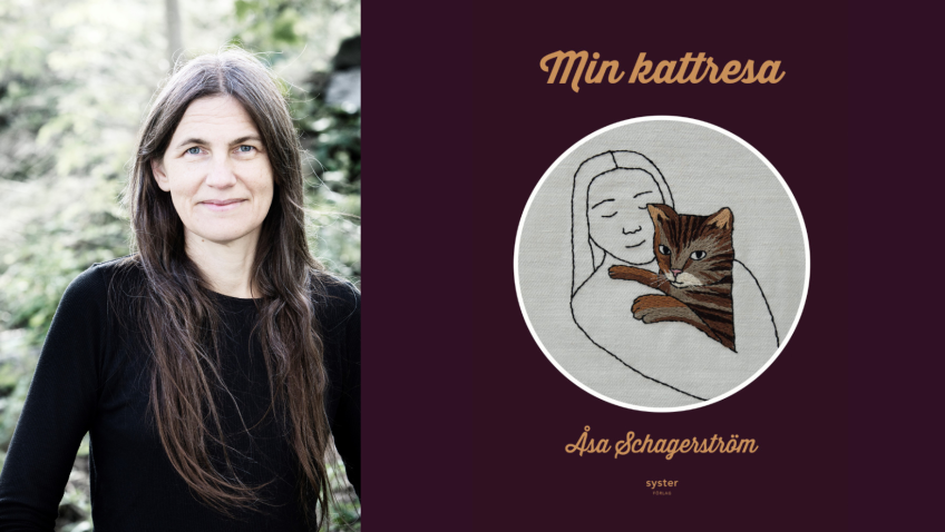 Åsa Schagerström och hennes seriebok Min kattresa. 