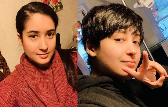 Porträttfoton på serieskaparna Ban Zarbo och Gin Zarbo. 