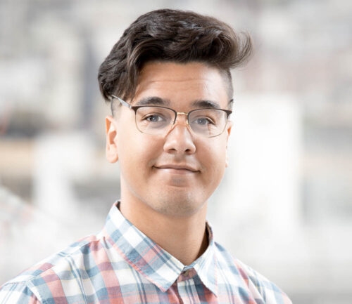 Konstnären Dyami Rafn Andrews. 