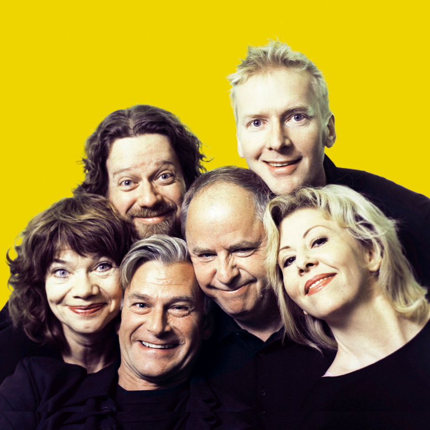 Iwa Boman, Peder Falk, Kettil Medelius, Helge Skoog, Johan Paulsen och Pia Johansson