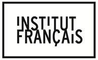 Svartvit skylt med texten Institut français. 