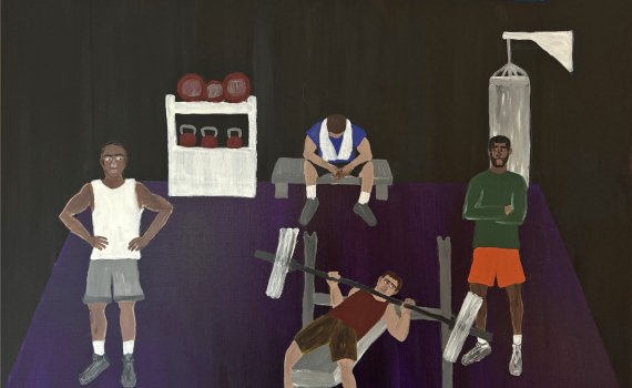 målning killar som gymmar