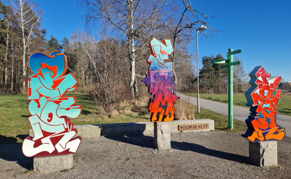 Poesi- och graffitiskulpturer
