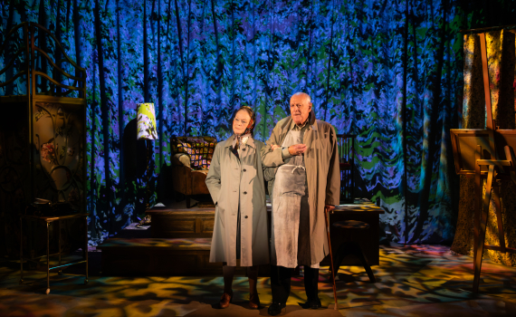 Irene Lindh och Tomas Bolme som Agatha Christie och Oskar Kokoschka 