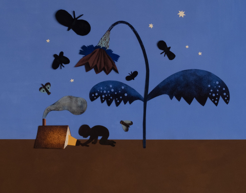 En drömlik illustration av Clara Dackenberg, där naturens små detaljer förvandlas till en magisk berättelse för stora och små.