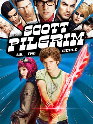 En ung man håller ett brinnande svärd.