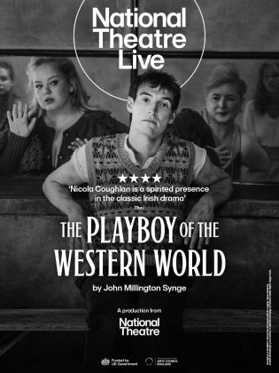 Svartvitt porträtt av fem personer som trycker sig mot ett fönster.