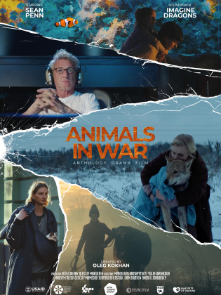 Kollage av olika människor och djur.