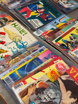 En samling svenska serietidningar ur olika epoker – ett levande kulturarv som visar hur serier har underhållit, utmanat och speglat sin samtid.